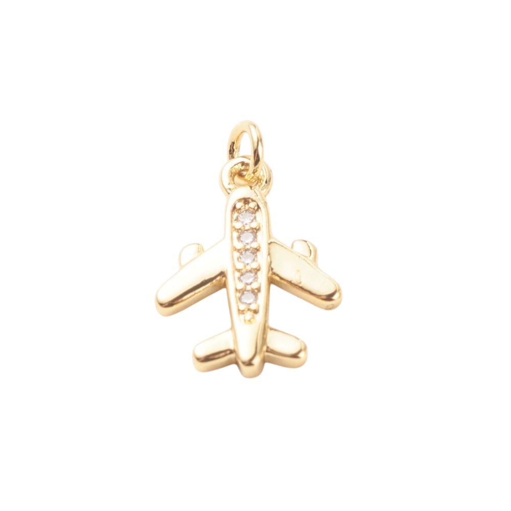 Airplane CZ Charm