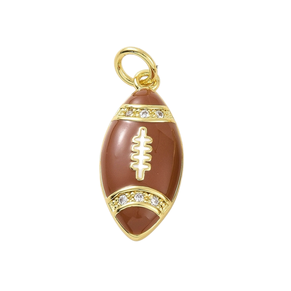 Football Enamel Charm