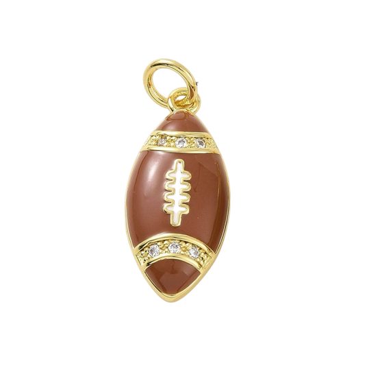 Football Enamel Charm