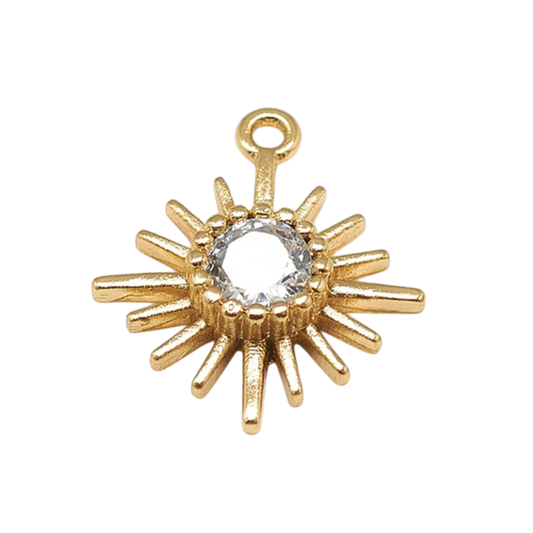 Sunburst CZ Charm