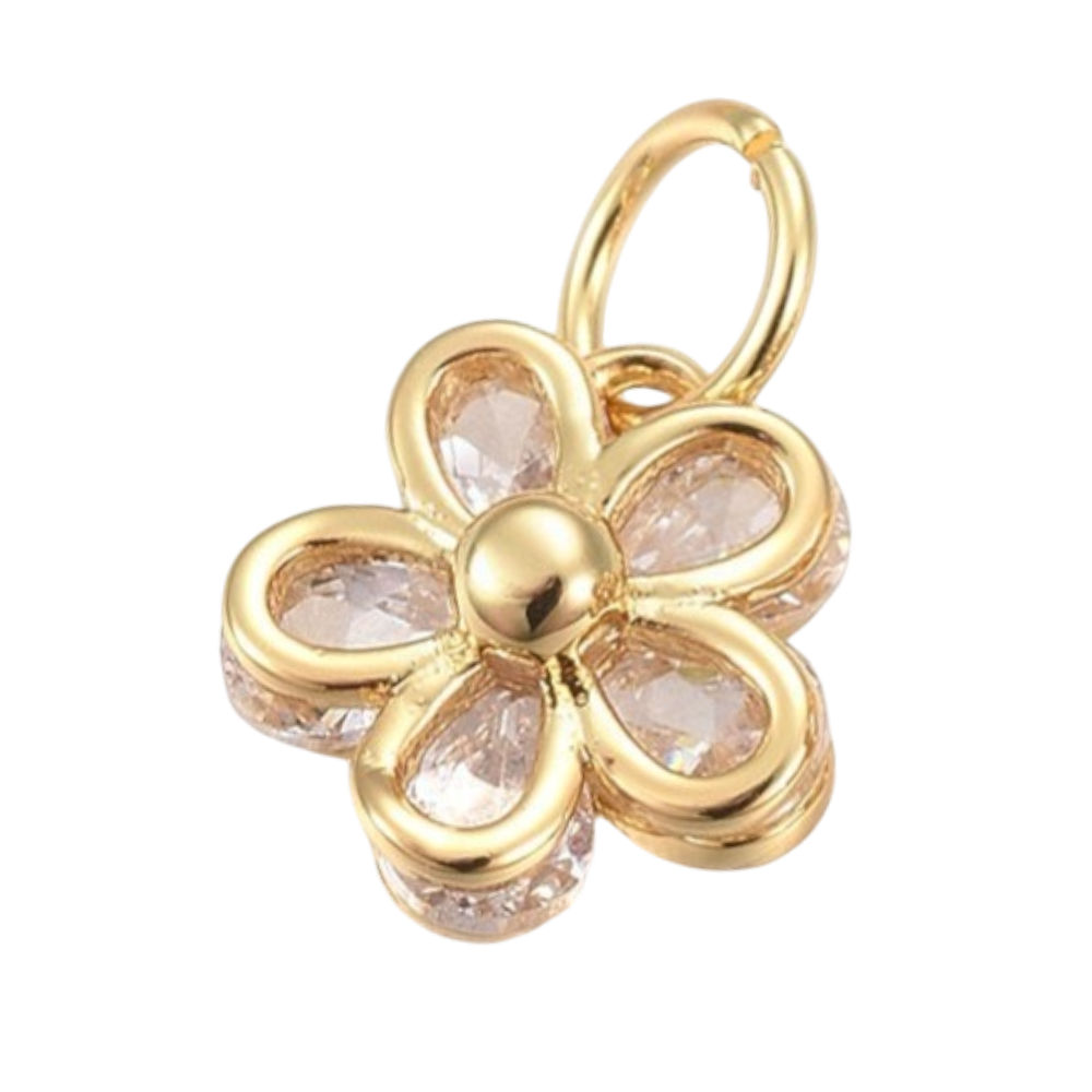 Flower Cubic Zirconia Charm