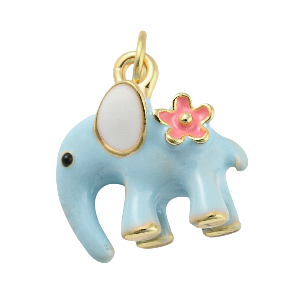 Elephant Enamel Charm