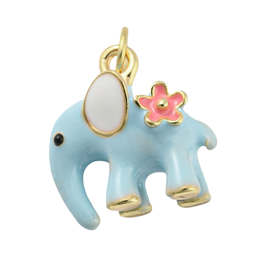 Elephant Enamel Charm