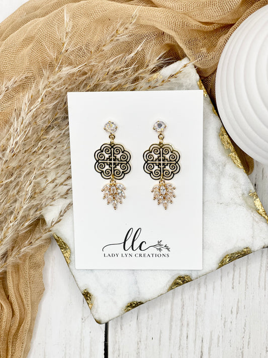 Hmong Gold Paj Nplooj Earring