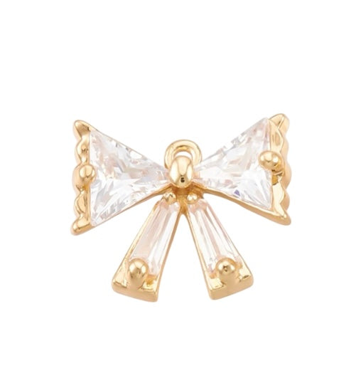 Bow Cubic Zirconia Charm