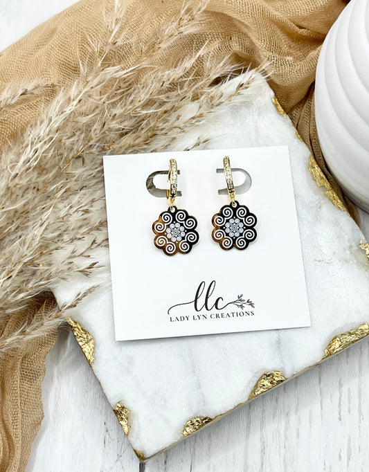 Hmong Gold Snail Heart Huggie Earring