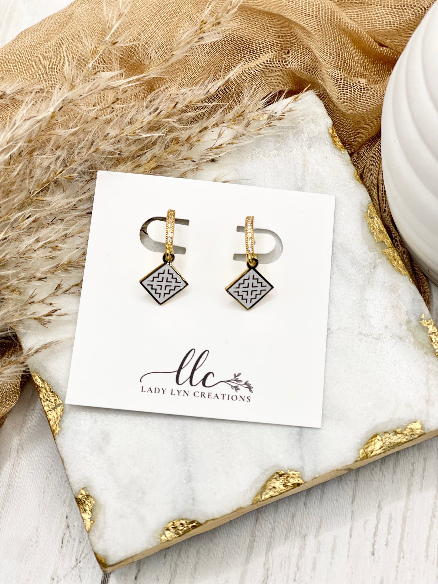 Hmong Gold Tsev Dawb Earring