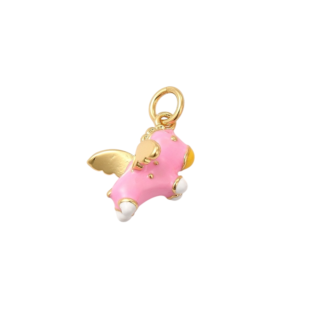 Unicorn Pink Enamel Charm