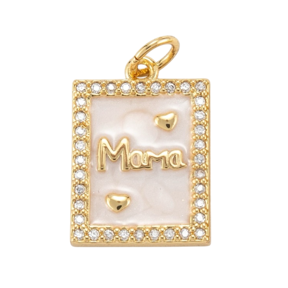 Mama Cubic Zirconia Charm