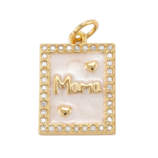 Mama Cubic Zirconia Charm