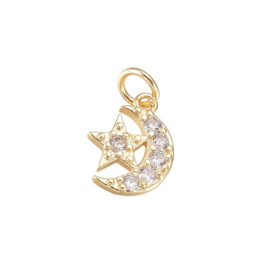 Star and Moon Charm