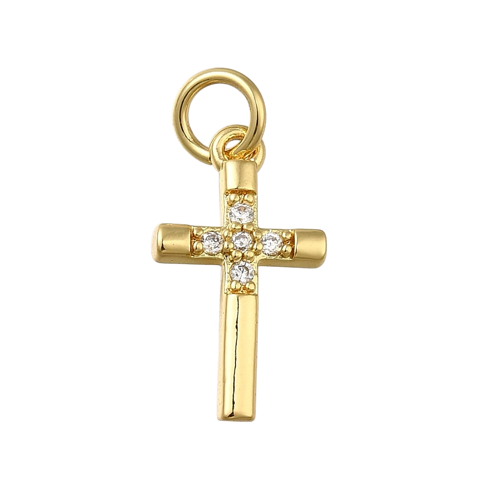 Cross Cubic Zirconia Charm