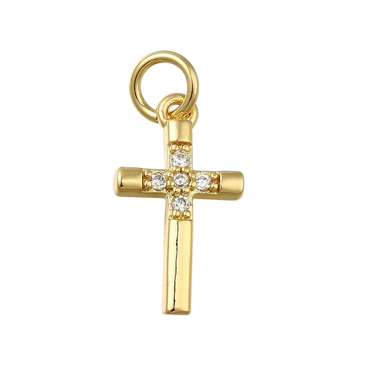 Cross Cubic Zirconia Charm