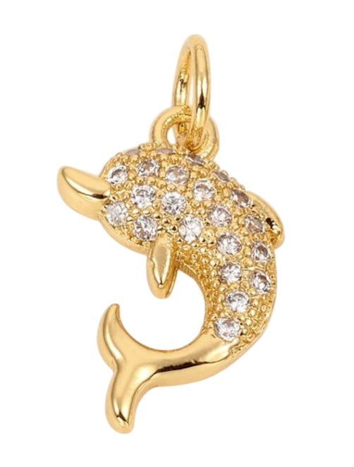 Dolphin CZ Charm