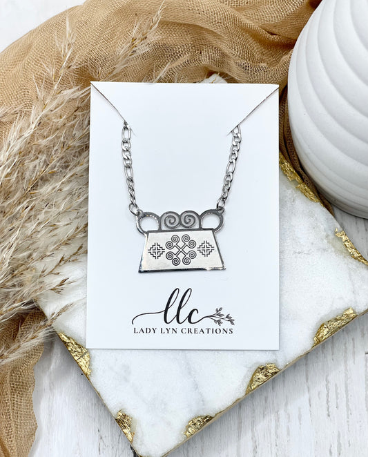 Hmong Silver Soul Lock Pendant Necklace